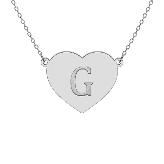 Personalized Initial Heart Necklace