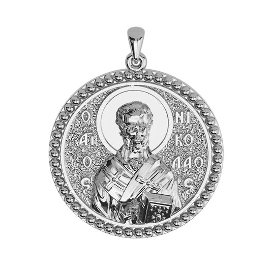 Saint Nicholas Sculpted Round Medal