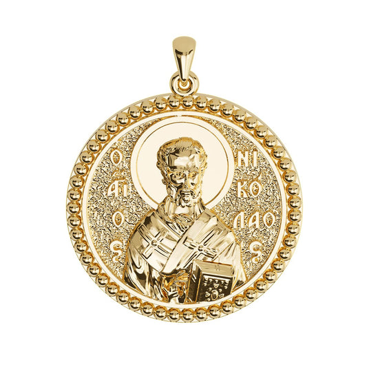 Saint Nicholas Sculpted Round Medal