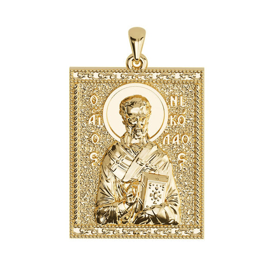 Saint Nicholas Sculpted Tag Medal