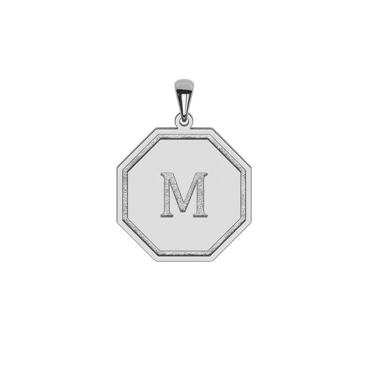 Octagonal Personalized Initial Necklace