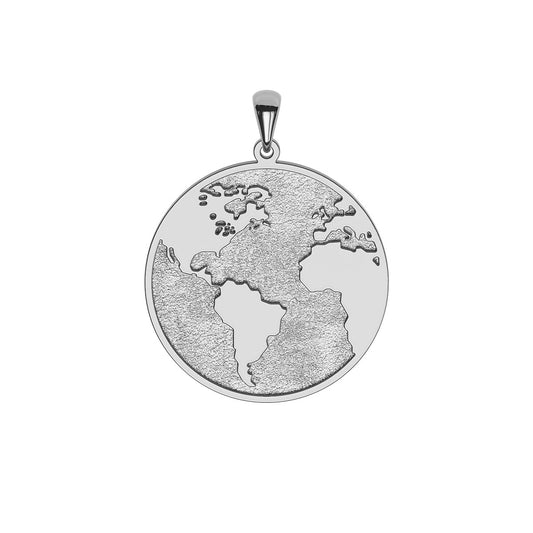 Planet Earth Disc Necklace