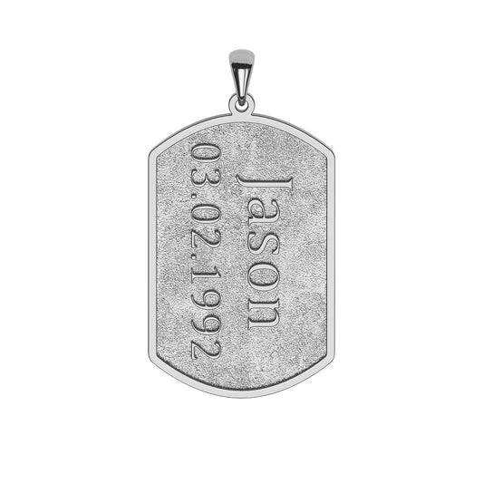 Personalized Men's Stamped Dog Tag Necklace