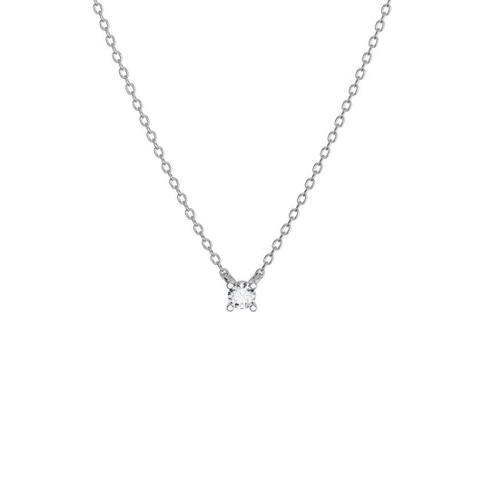 Diamond Solitaire 4 Prong Necklace (1/10 Ct.)