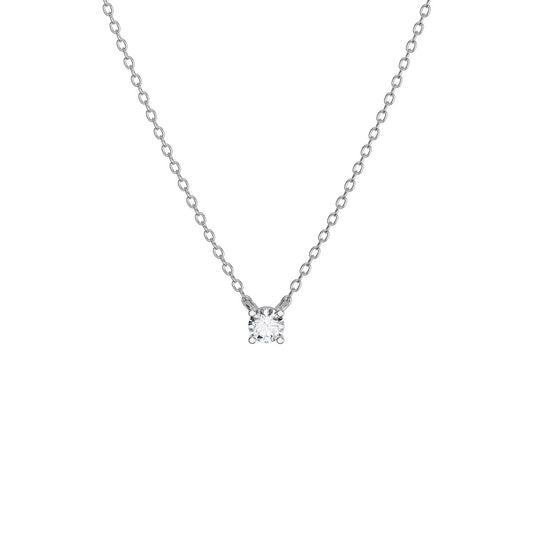 Diamond Solitaire 4 Prong Necklace (1/6 Ct.)