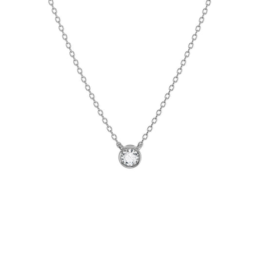 Diamond Solitaire Bezel Necklace (1/6 Ct.)