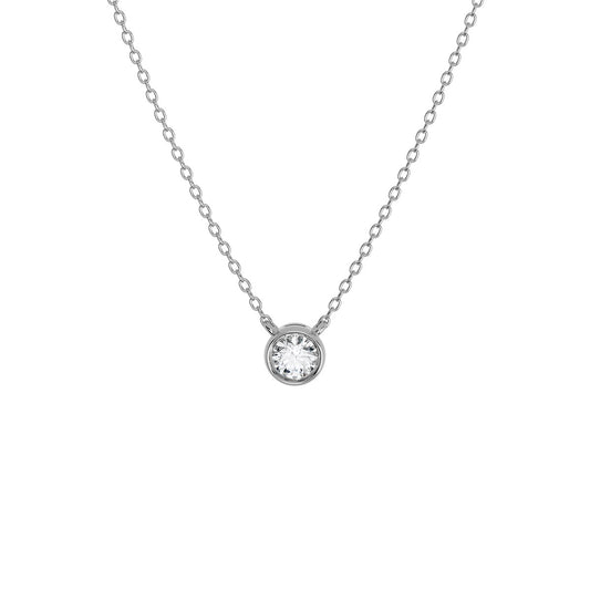Diamond Solitaire Bezel Necklace (1/4 Ct.)
