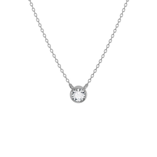 Diamond Solitaire Bezel Necklace (1/3 Ct.)