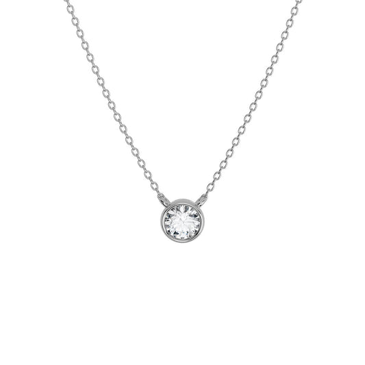 Diamond Solitaire Bezel Necklace (1/2 Ct.)