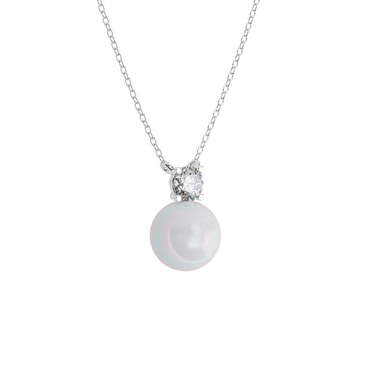 Pearl Necklace with Stone