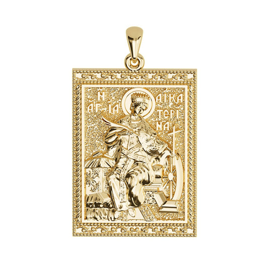 Saint Catherine (Katherine) Sculpted Tag Medal