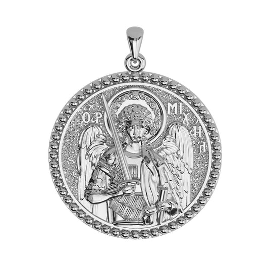 Saint Michael the Archangel Sculpted Round Medal