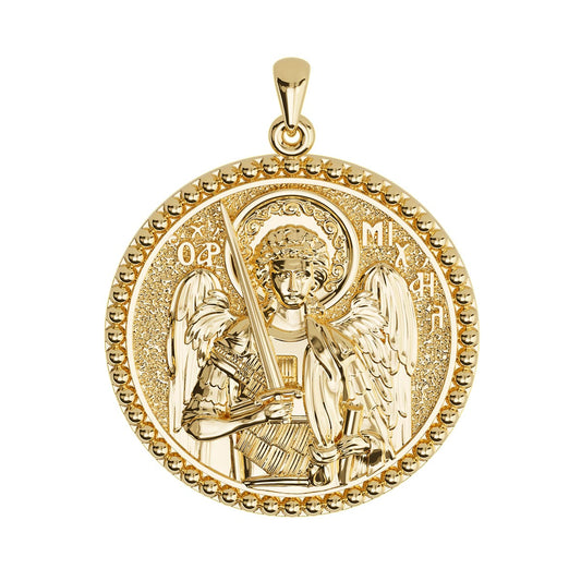 Saint Michael the Archangel Sculpted Round Medal