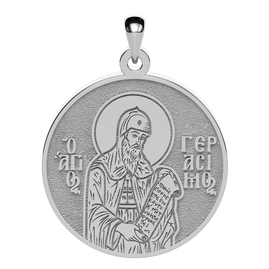 Saint Gerasimus of Kefalonia Greek Orthodox Icon Round Medal