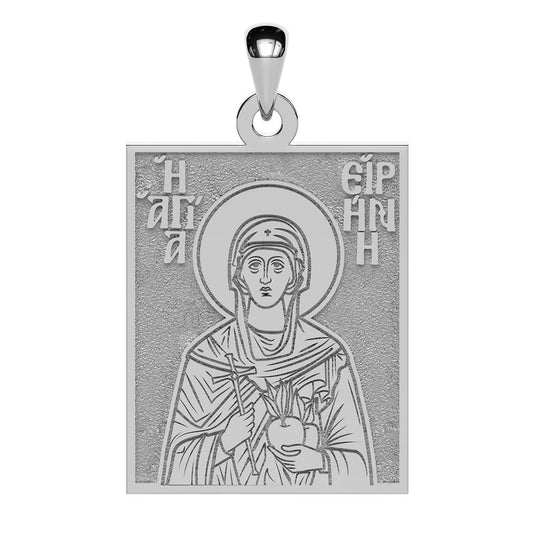 Saint Irene Chrysovalantou Greek Orthodox Icon Tag Medal