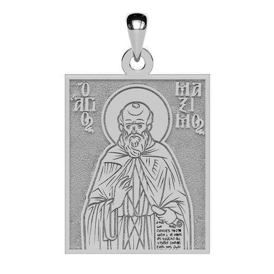 Saint Maximus the Confessor Greek Orthodox Icon Tag Medal