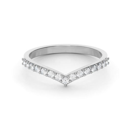 Wishbone Pavé V Ring