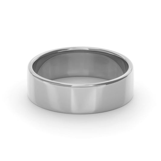 Wide Plain Flat Ring