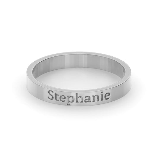 Plain Ring With Name Engraving