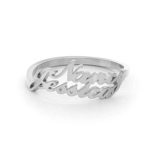 Personalized 2 Name Ring