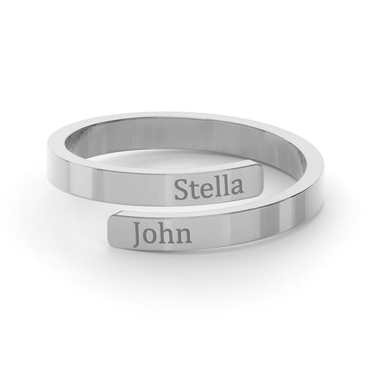 Bypass Ring with Personalized Engravings