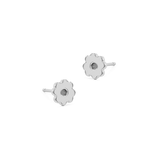 Plain Flower Stud Earrings