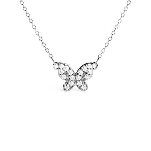 Pavé Butterfly Necklace