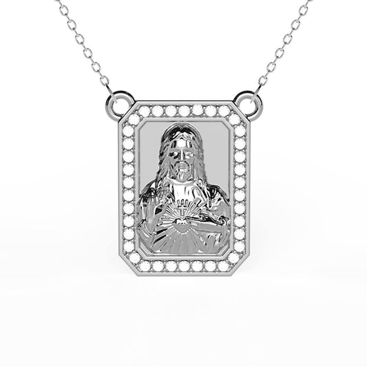 Jesus Christ Pavé Necklace