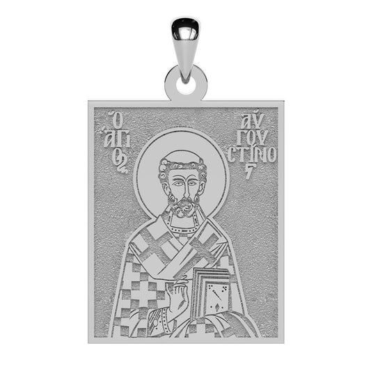 Saint Augustine of Canterbury Greek Orthodox Icon Tag Medal