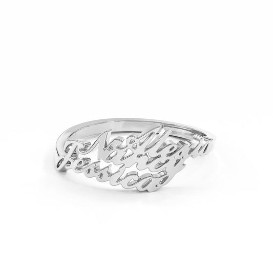 Personalized 3 Name Ring